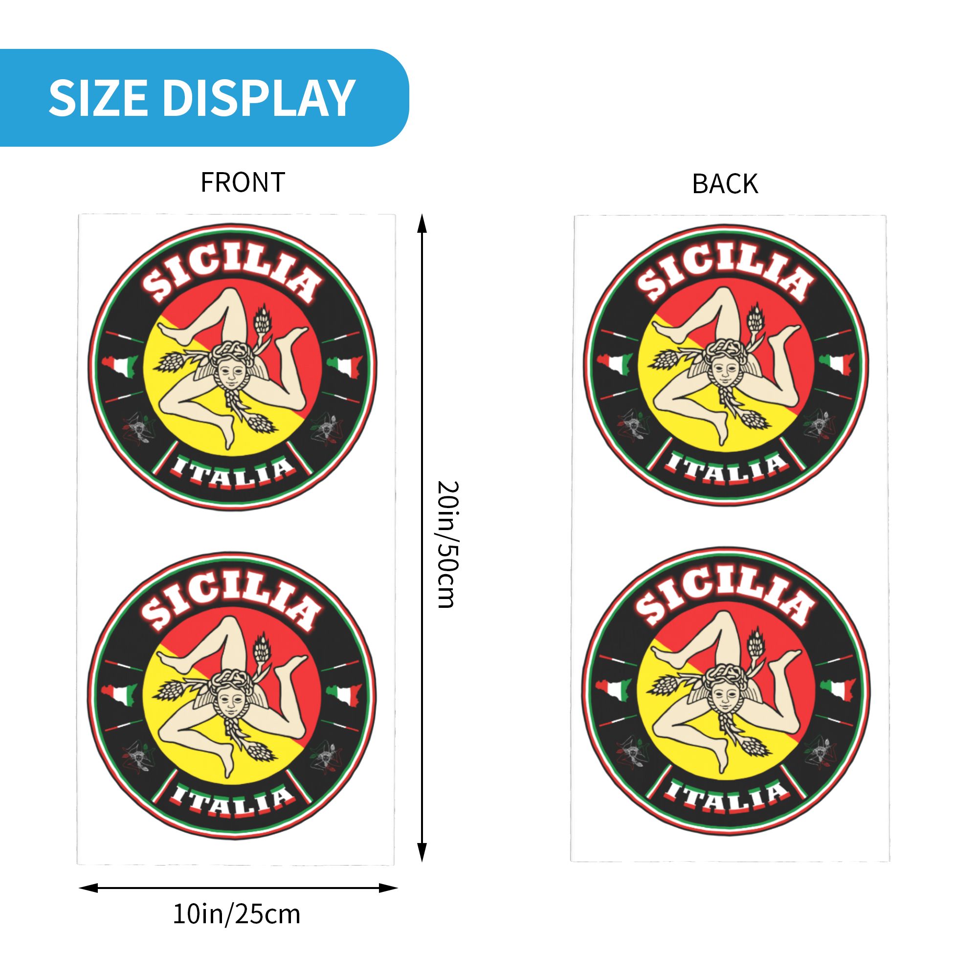 Italian Island Sicily Flag Ban - Neck Warmer Tube review and price