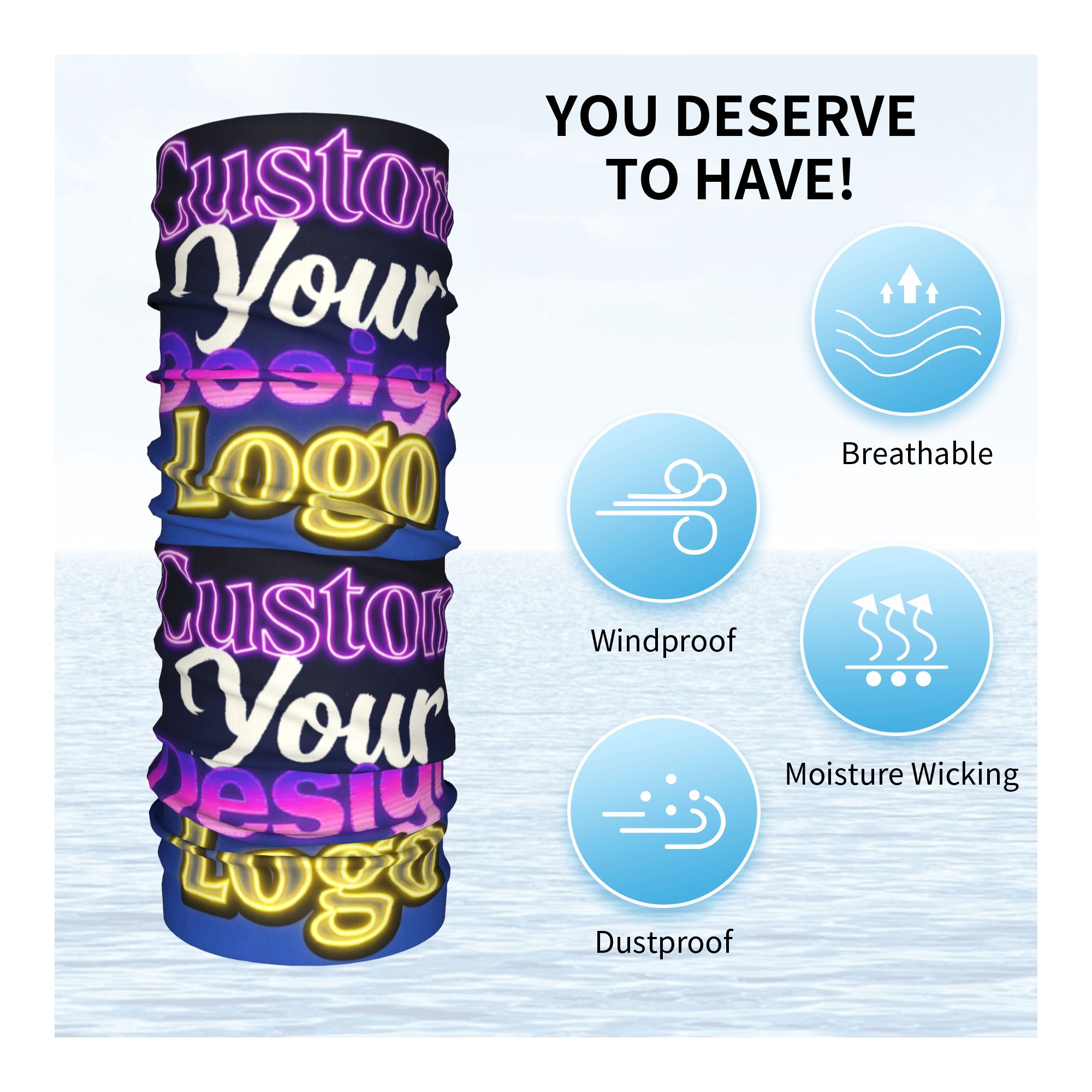 Custom Custom Your Design Logo - Neck Warmer Tube review and price