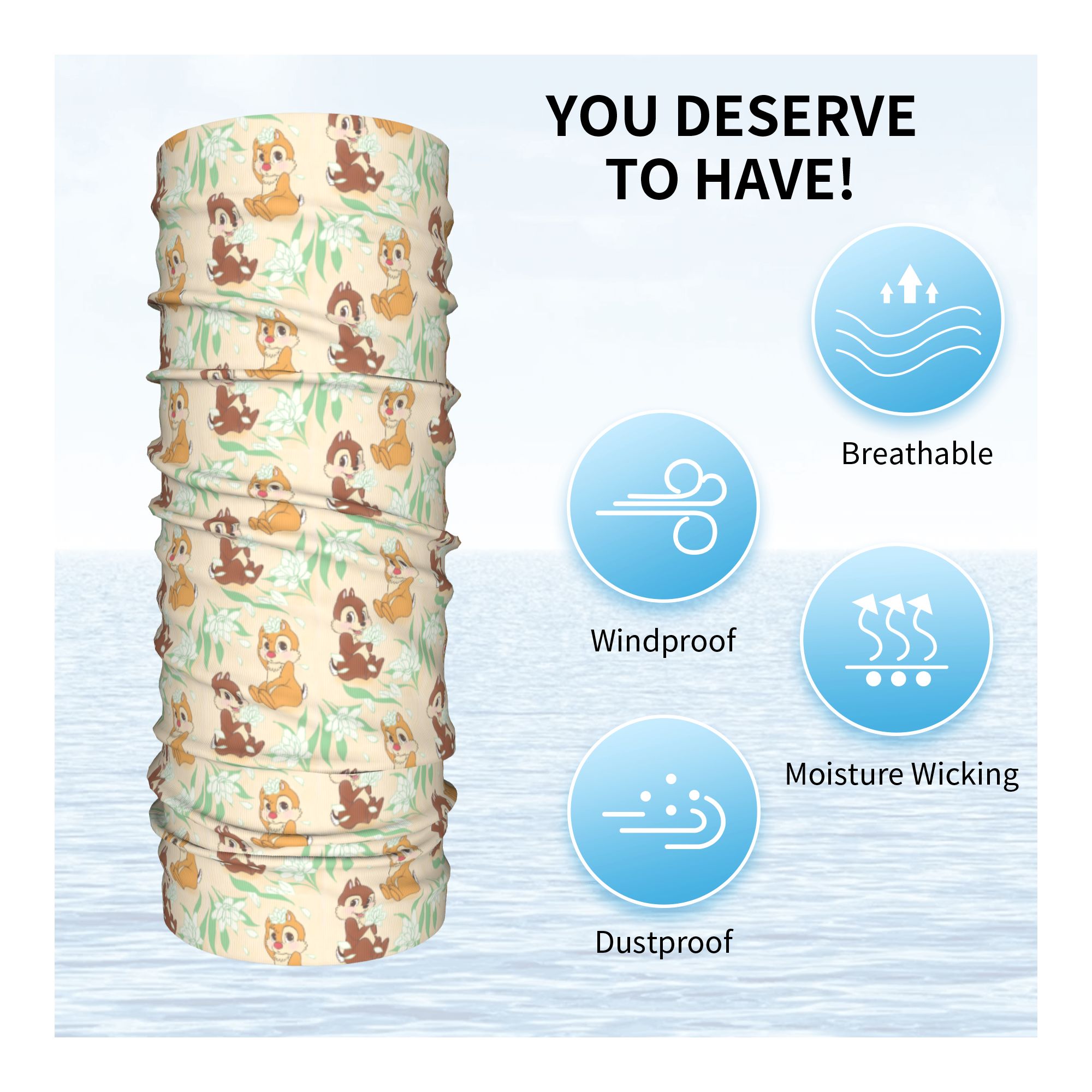 Custom Cute C-Chip And D-Dale  - Neck Warmer Tube review and price