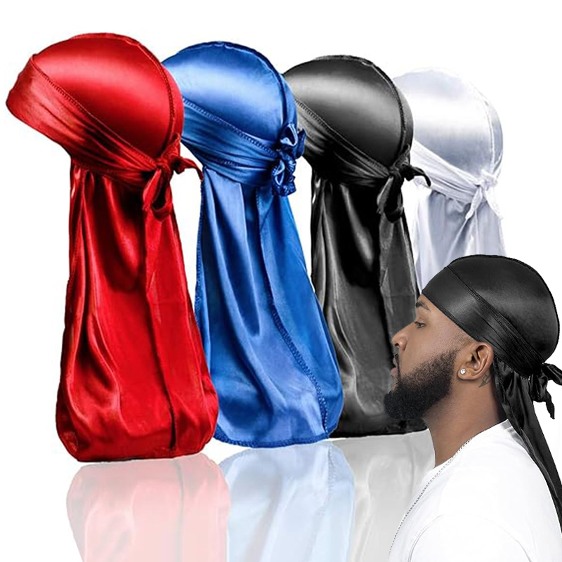1-4Pcs New silk Durag Bandana  - Bandana Doo Rag review and price