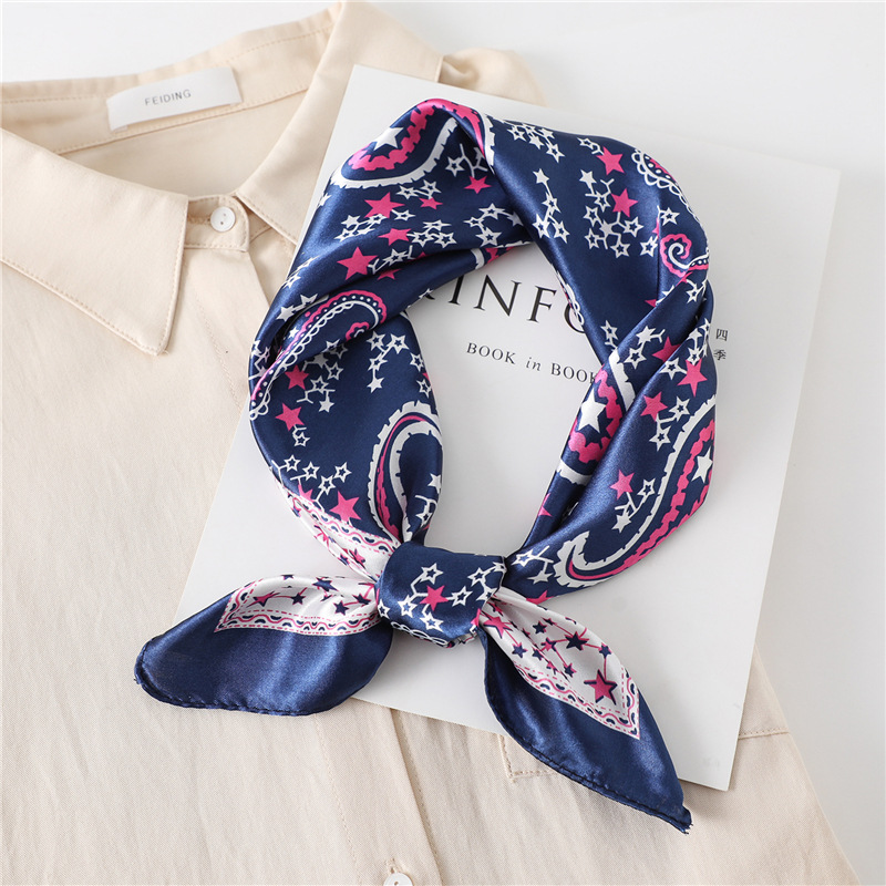 60cm Luxury Square Silk Scarf  - Head Wrap Turban review and price