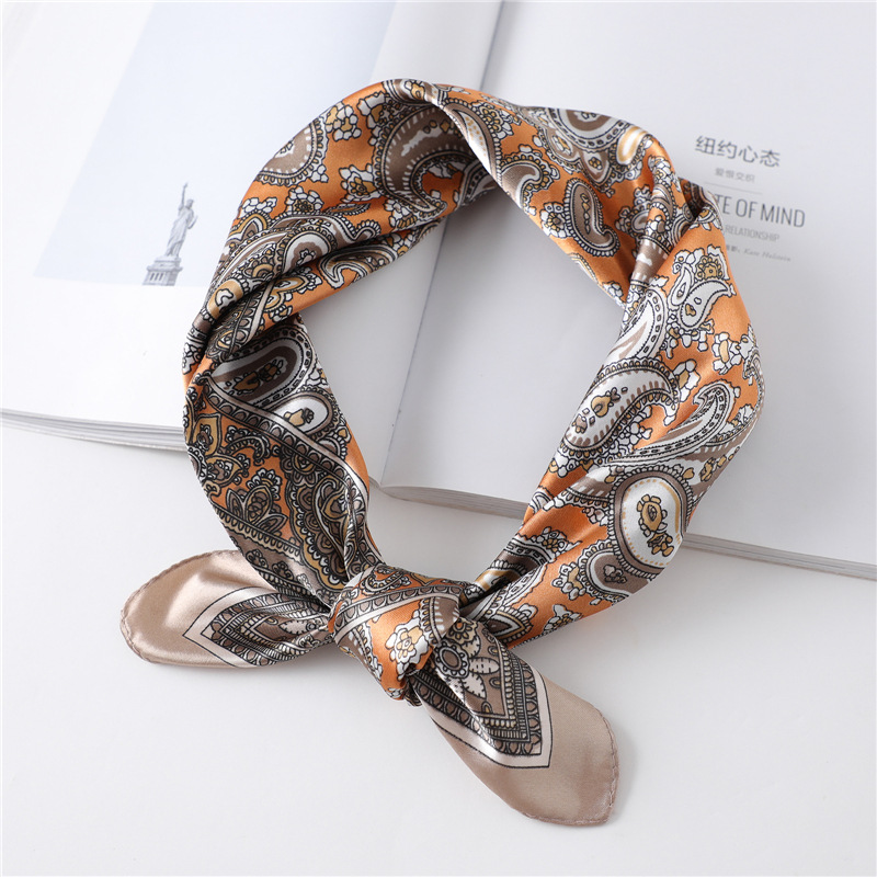 60cm Luxury Square Silk Scarf  - Head Wrap Turban review and price