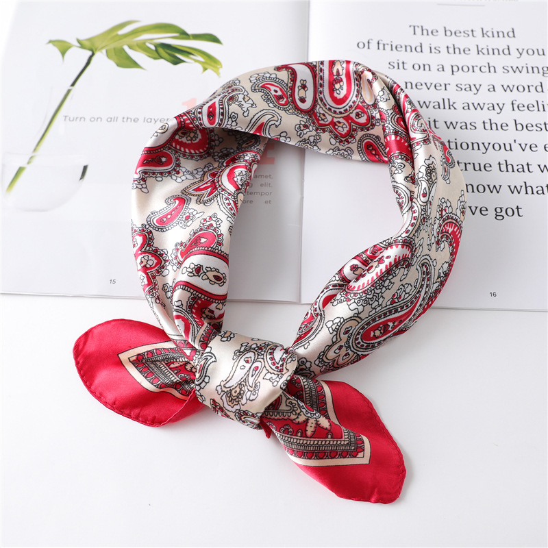 60cm Luxury Square Silk Scarf  - Head Wrap Turban review and price
