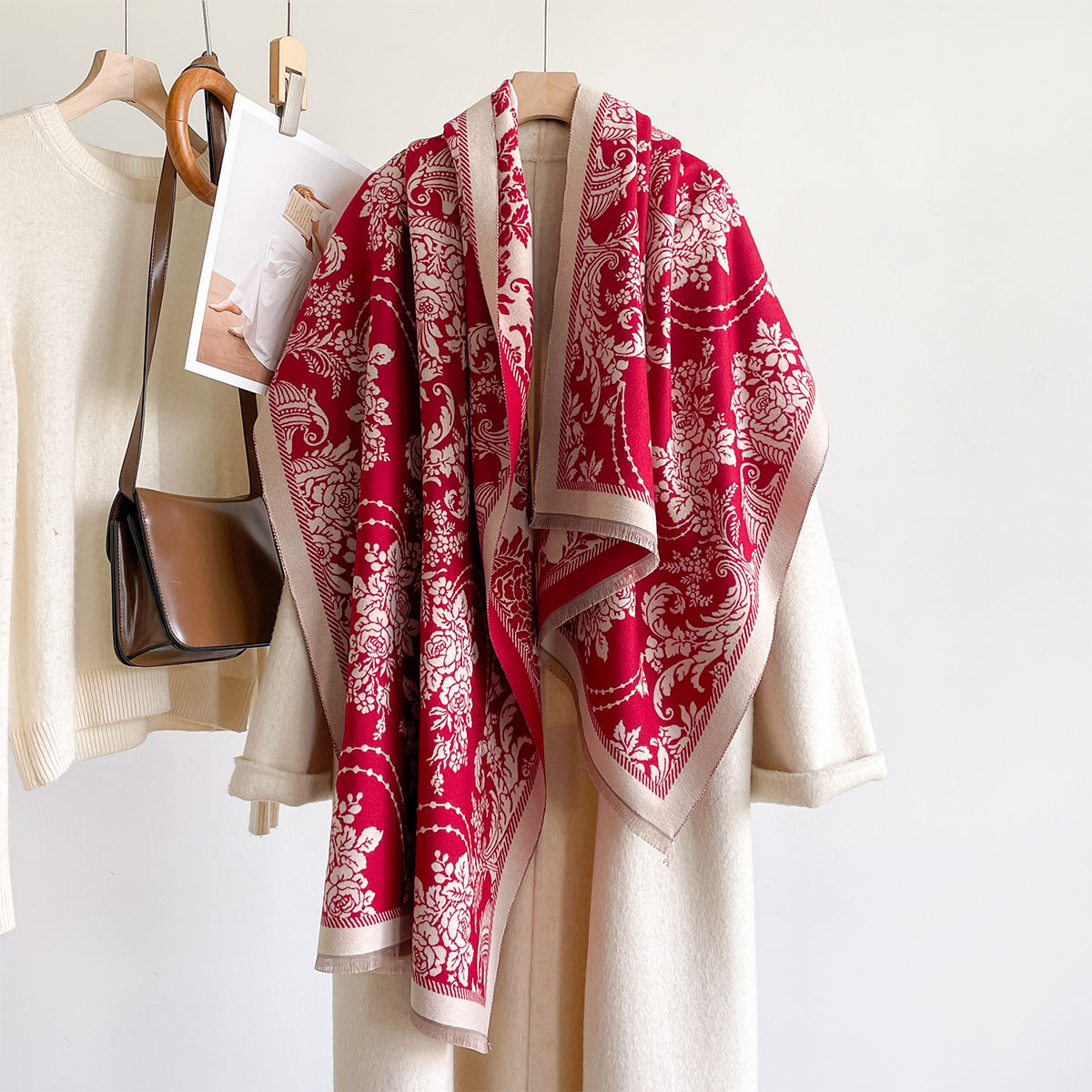 Imitation Cashmere Fringed Sca - Pashmina Wrap Large review and price