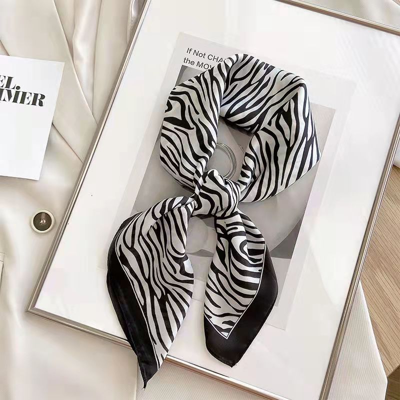 New Fashion Zebra Printed Squa - Silk Neck Scarf review and price
