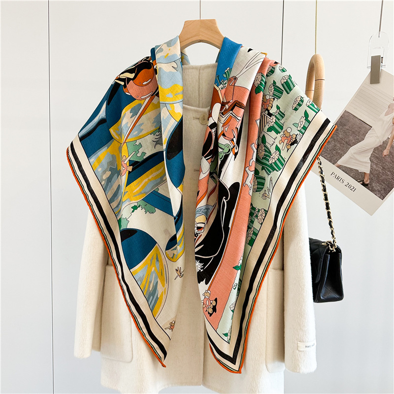 Luxury Designer Wool Silk Scar - Pashmina Wrap Large review and price